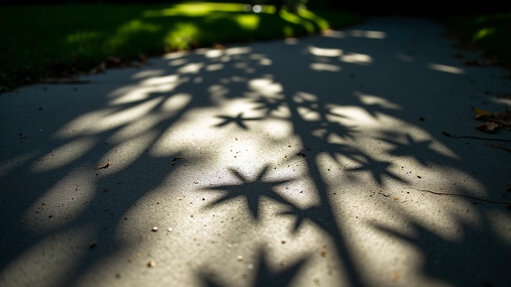 Example of light function applied to spotlight creating shadow pattern effect of tree branches on ground