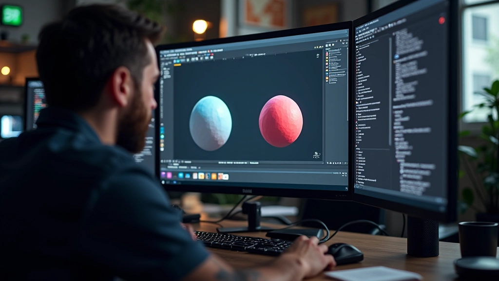Unreal Engine interface showing viewport with 3D model and material editor panels visible on screen
